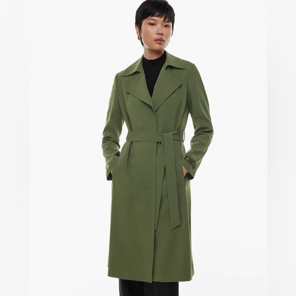 NWT Aritzia Babaton New Adira Crepe Belted Trench Coat - Picture 1 of 14